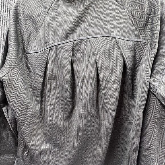 Champion C9 Front Zip Jacket Women Large Grey Herringbone Tech Fleece Thumbholes - Picture 7 of 16